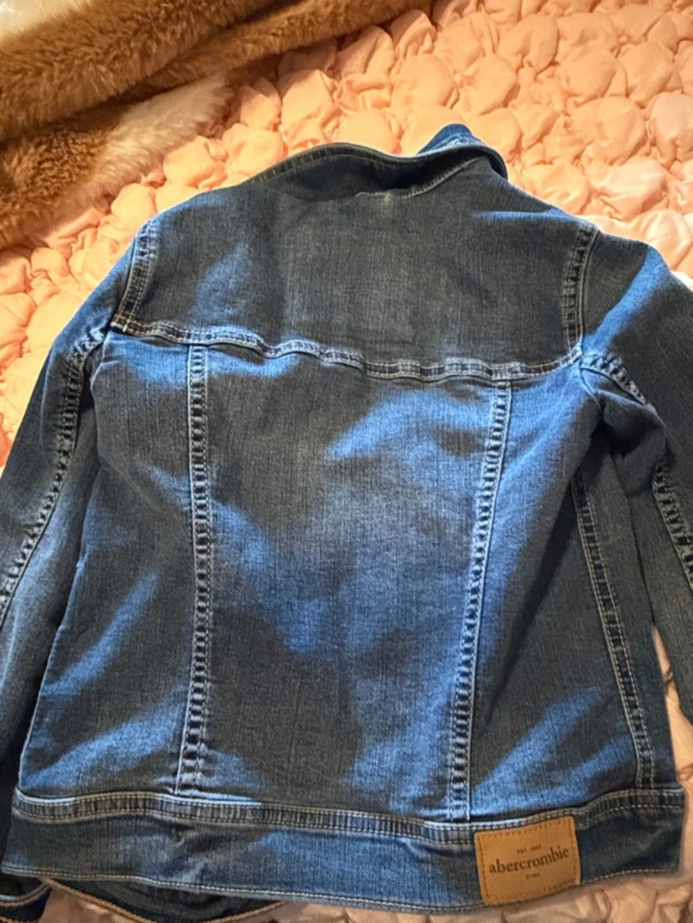 abercrombie kids Blue Denim Jean Jacket size 7/8